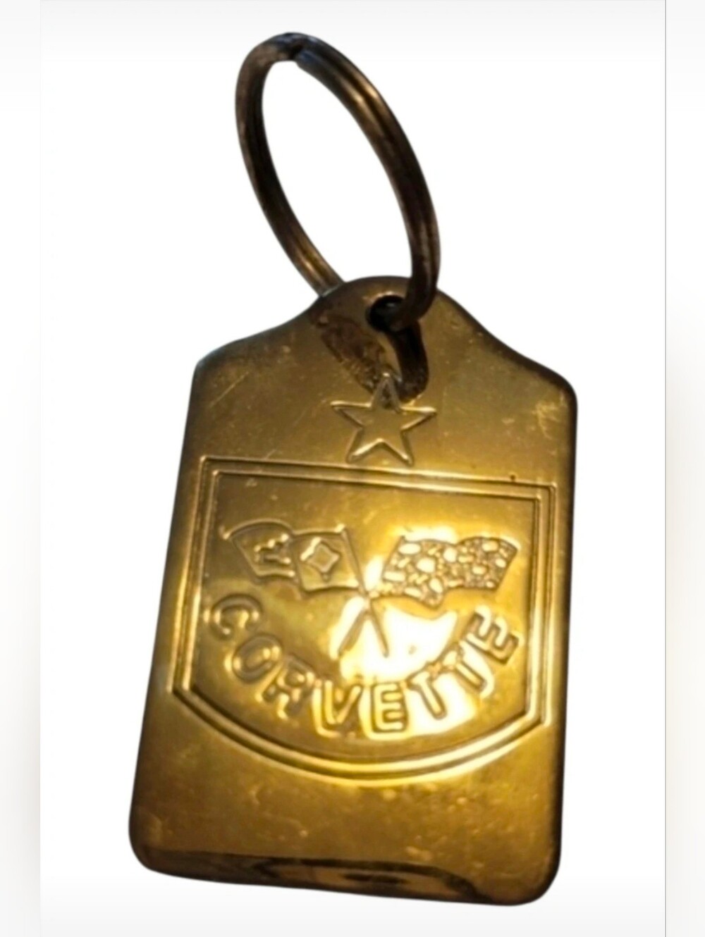 Chevrolet Corvette Brass Keychain Personalized BILL Automotive Collectible